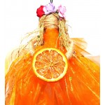 Hand Crafted Hanging Citrus Goddess Doll